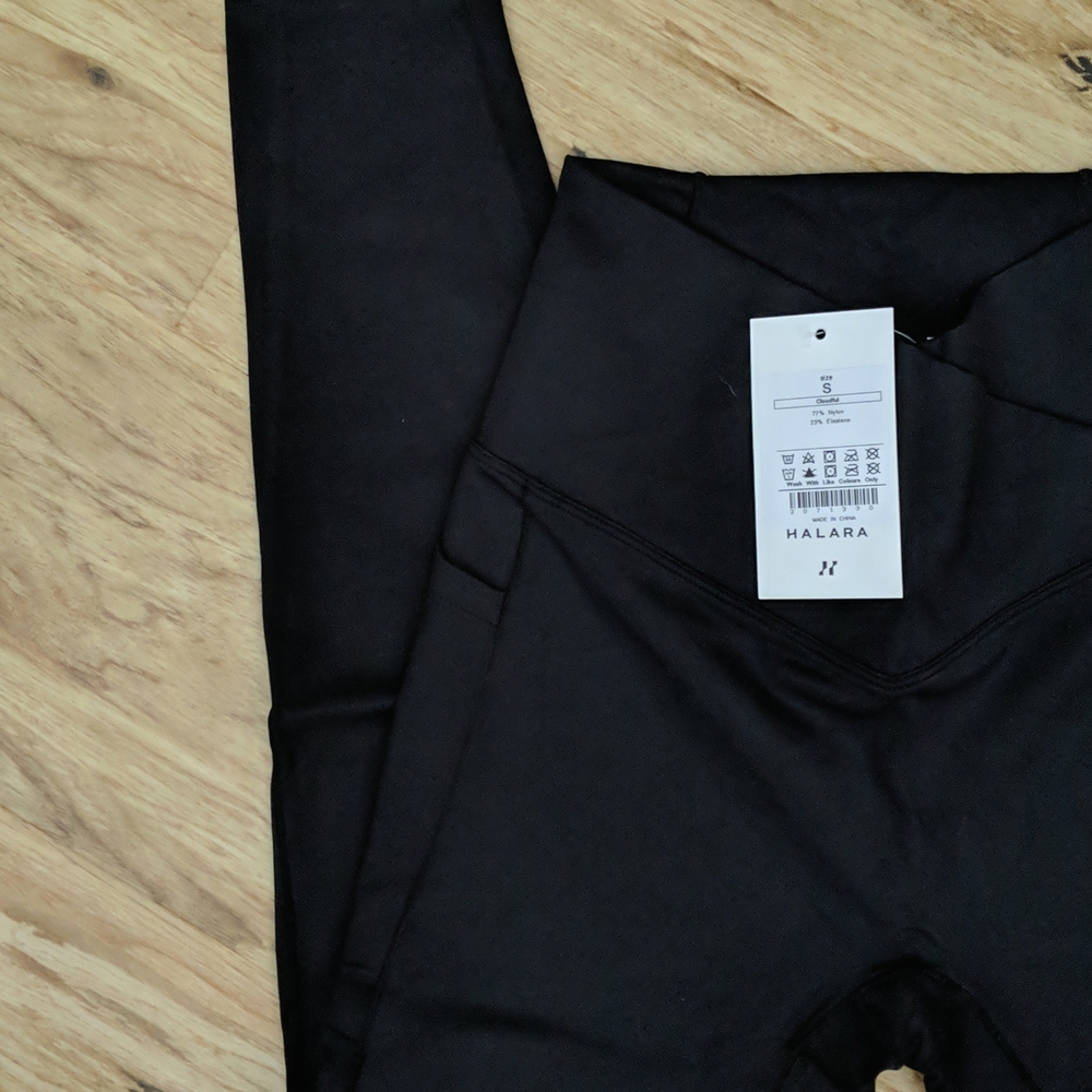 HALARA long, high-waisted leggings (x2) in Black, Sz.S